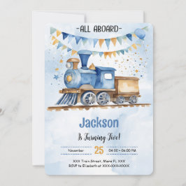 Invitación Fiesta de Cumpleaños de Tren 5 años