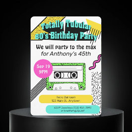 Invitación Fiesta de cumpleaños de Tubular 80