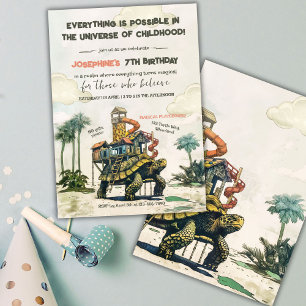 Invitación Fiesta de cumpleaños de Turtle Magic Ride