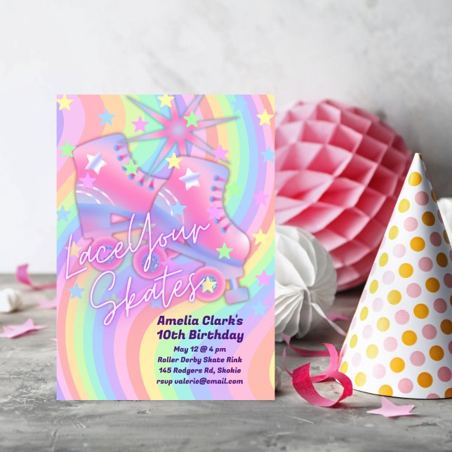 Invitación Fiesta de cumpleaños de tus patines (Subido por el creador)