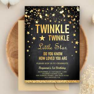 Invitación Fiesta de cumpleaños de Twinkle Twinkle Little Sta