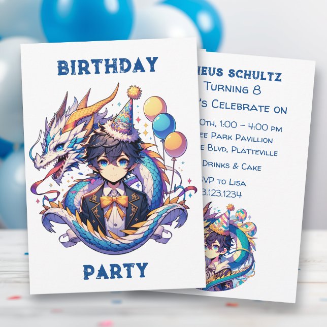 Invitación Fiesta de cumpleaños de un chico con temática de A (Subido por el creador)