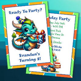 Invitación Fiesta de cumpleaños de un chico con temática dram