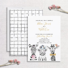 Invitación Fiesta de cumpleaños de un niño blanco y negro