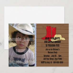 Invitación Fiesta de cumpleaños de un niño bovino