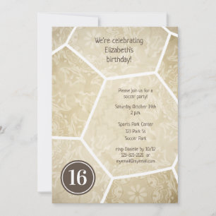 Invitación fiesta de cumpleaños de una chica de oro muda