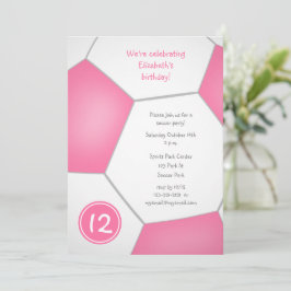 Invitación fiesta de cumpleaños de una chica rosa