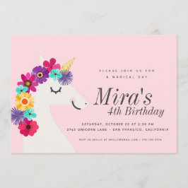 Invitación Fiesta de cumpleaños de Unicornio