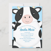 Fiesta de cumpleaños de vaca azul