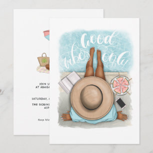 Invitación Fiesta de cumpleaños de vacaciones de verano en la