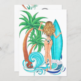 Invitación Fiesta de cumpleaños de vacaciones en la playa de