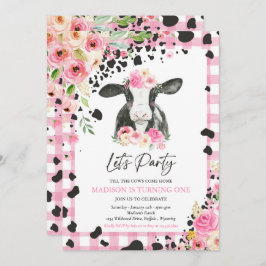 Invitación Fiesta de Cumpleaños de Vacas Rancho de Granja Flo