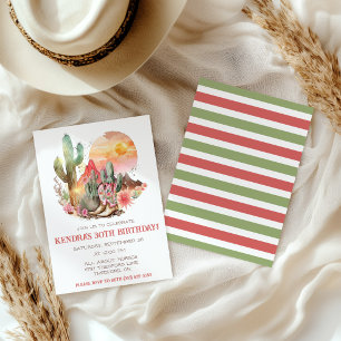 Invitación Fiesta de Cumpleaños de Vaquera del Paisaje Occide