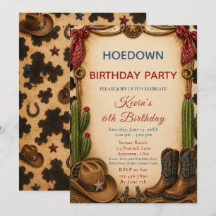 Invitación Fiesta de Cumpleaños de Vaquero