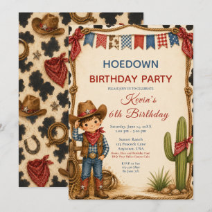 Invitación Fiesta de Cumpleaños de Vaquero