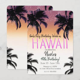 Invitación Fiesta de cumpleaños de verano de la isla hawaiana