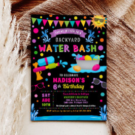 Invitación Fiesta de cumpleaños de verano del Chica Water Bas