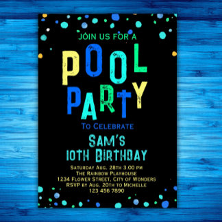 Invitación Fiesta de cumpleaños de verano del Fiesta de la pi