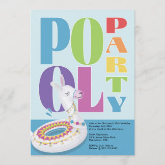 Invitación Fiesta de cumpleaños de verano del Fiesta de la pi