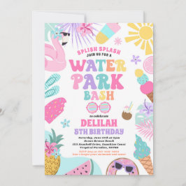 Invitación Fiesta de cumpleaños de verano del Parque Acuático