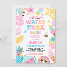 Invitación Fiesta de cumpleaños de verano del Parque Acuático