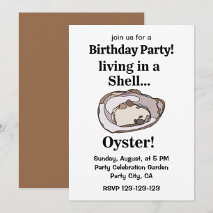 Invitación Fiesta de cumpleaños de verano divertida para Oyst