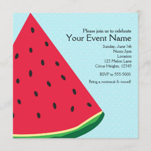 Invitación Fiesta de Cumpleaños de Verano Divertida Sandía Az