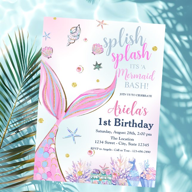 Invitación Fiesta de cumpleaños de verano en la piscina de la (Subido por el creador)