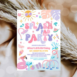 Invitación Fiesta de cumpleaños de verano en Tropical Splash 