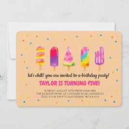 Invitación Fiesta de cumpleaños de verano Hello