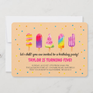 Invitación Fiesta de cumpleaños de verano Hello