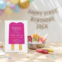 Invitación Fiesta de cumpleaños de verano Hello
