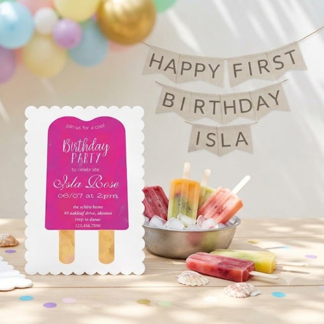 Invitación Fiesta de cumpleaños de verano Hello (Subido por el creador)