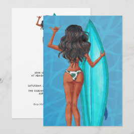Invitación Fiesta de cumpleaños de verano rústico en la playa