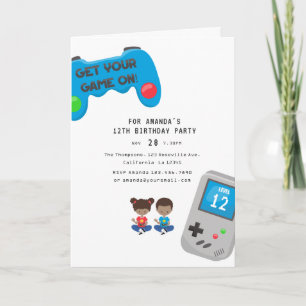 Invitación Fiesta de cumpleaños de videojuegos