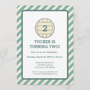 Invitación Fiesta de cumpleaños de voleibol