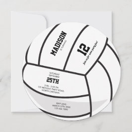 Invitación Fiesta de cumpleaños de voleibol personalizado