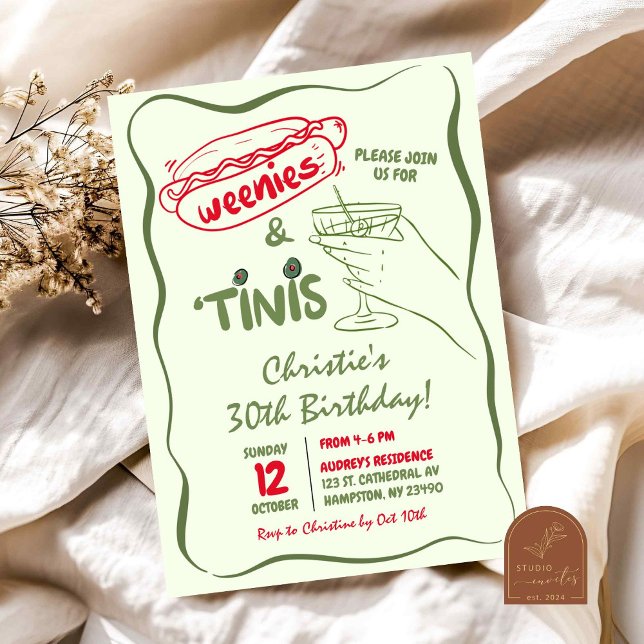 Invitación Fiesta de cumpleaños de weenies y tinies dibujados (Subido por el creador)