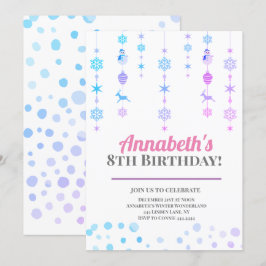 Invitación Fiesta de cumpleaños de Winter Wonderland