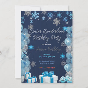 Invitación Fiesta de cumpleaños de Winter Wonderland