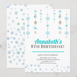 Invitación Fiesta de cumpleaños de Winter Wonderland