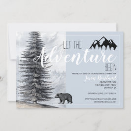 Invitación Fiesta de cumpleaños de Woodland Bear Boy