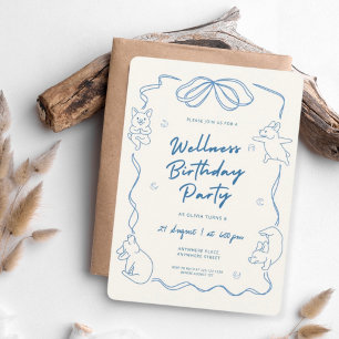 Invitación fiesta de cumpleaños de yoga para niños