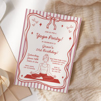 Fiesta de cumpleaños de yoga Pilates rosa Coquette