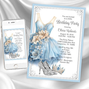 Invitación Fiesta de cumpleaños de zapatos de diamantes de Ce