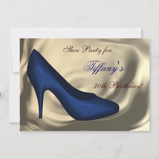 Invitación Fiesta de cumpleaños de zapatos de tacón alto (Anverso)