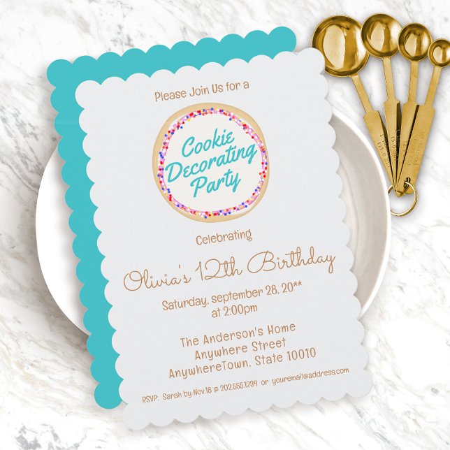 Invitación Fiesta de cumpleaños decoradora de cookies (Subido por el creador)