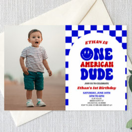 Invitación Fiesta de cumpleaños del 1 de julio de One America