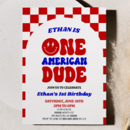 Invitación Fiesta de cumpleaños del 1 de julio de One America