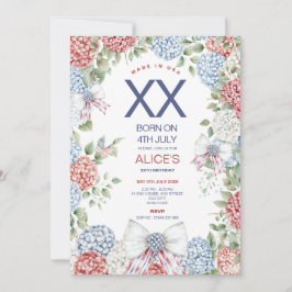 Invitación Fiesta de cumpleaños del 4 de julio, cualquier eda